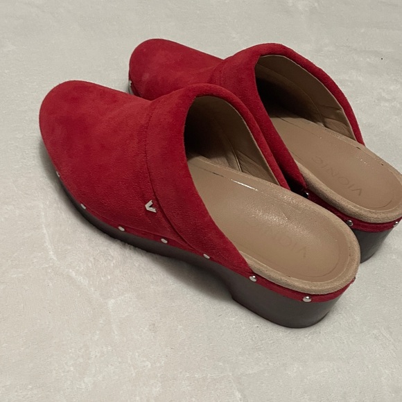 Vionic Kacie Women's Red Suede Mule Clog Slip On Sz 8M - Picture 11 of 11